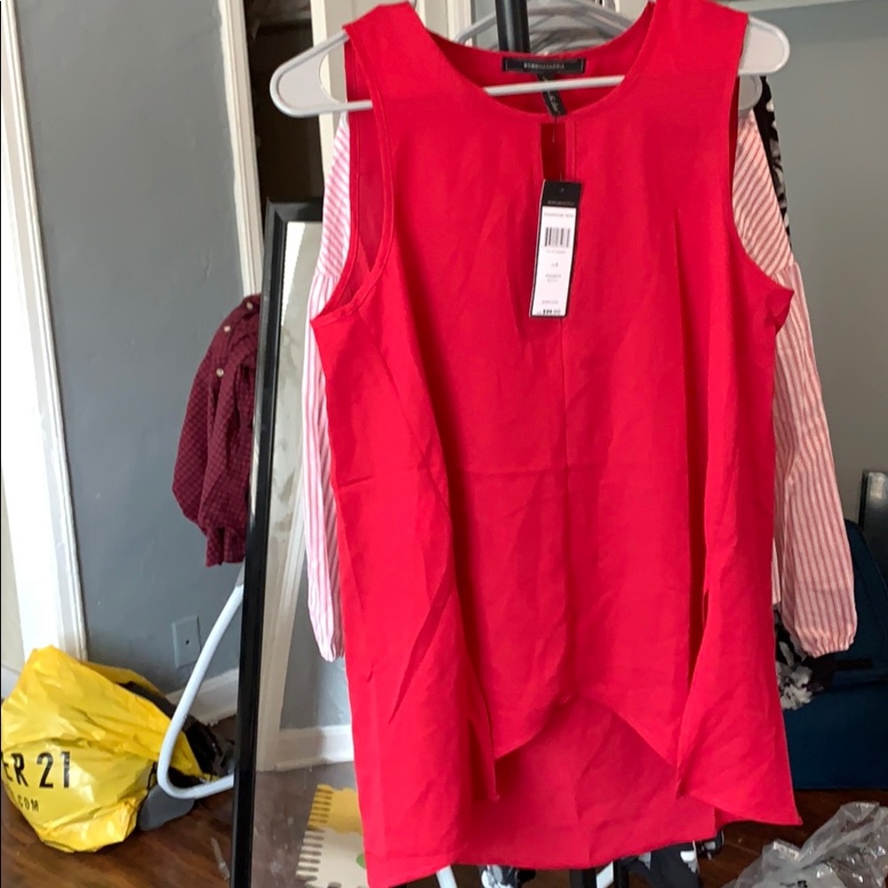 Magenta sheer blouse NEW